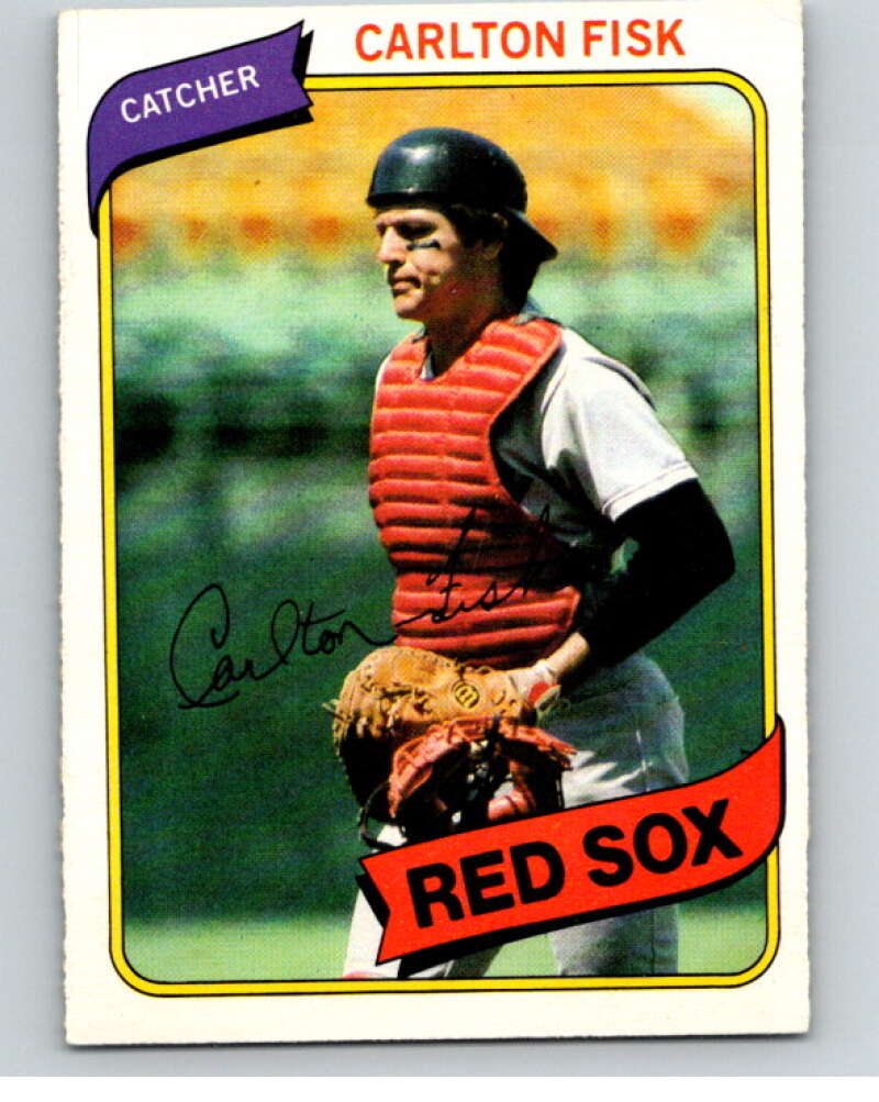 1980 O-Pee-Chee #20 Carlton Fisk  Boston Red Sox  V78867 Image 1