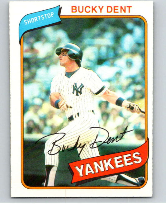 1980 O-Pee-Chee #33 Bucky Dent  New York Yankees  V78912 Image 1