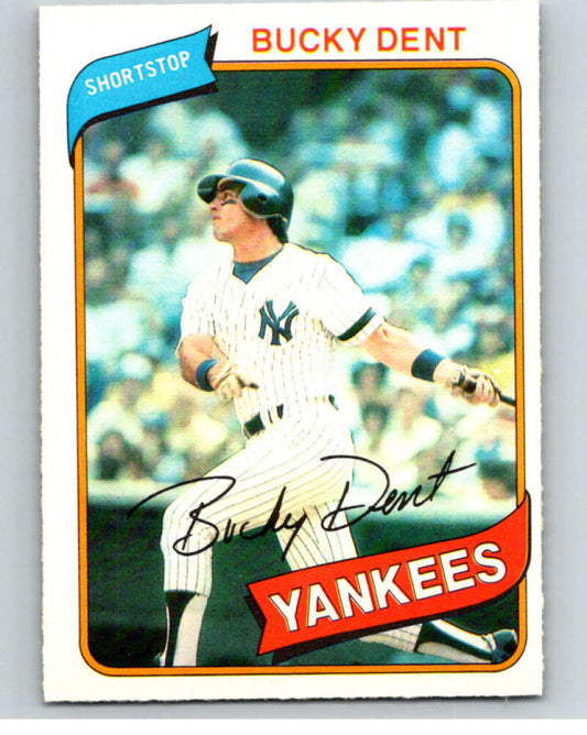 1980 O-Pee-Chee #33 Bucky Dent  New York Yankees  V78915 Image 1