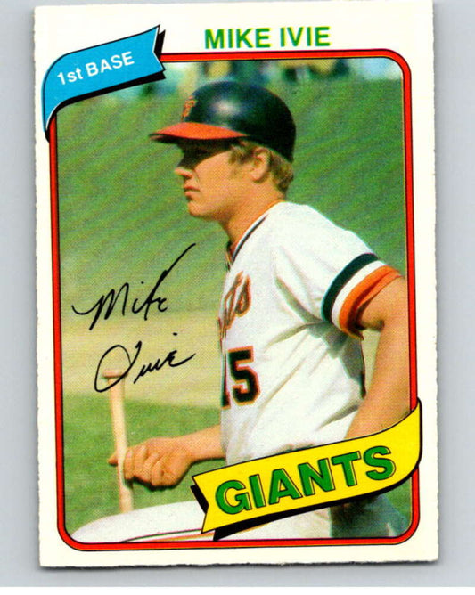 1980 O-Pee-Chee #34 Mike Ivie  San Francisco Giants  V78917 Image 1