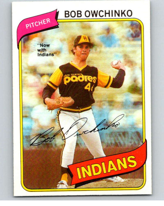 1980 O-Pee-Chee #44 Bob Owchinko  Cleveland Indians/Padres  V78944 Image 1