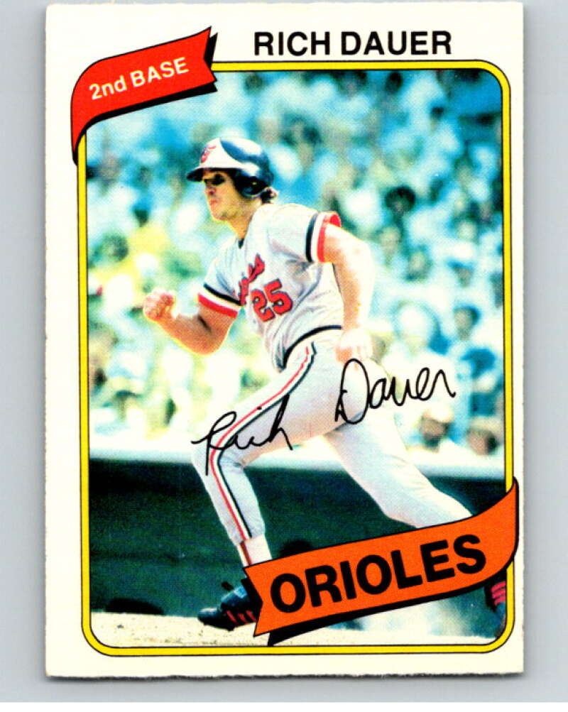 1980 O-Pee-Chee #56 Rich Dauer  Baltimore Orioles  V78971 Image 1