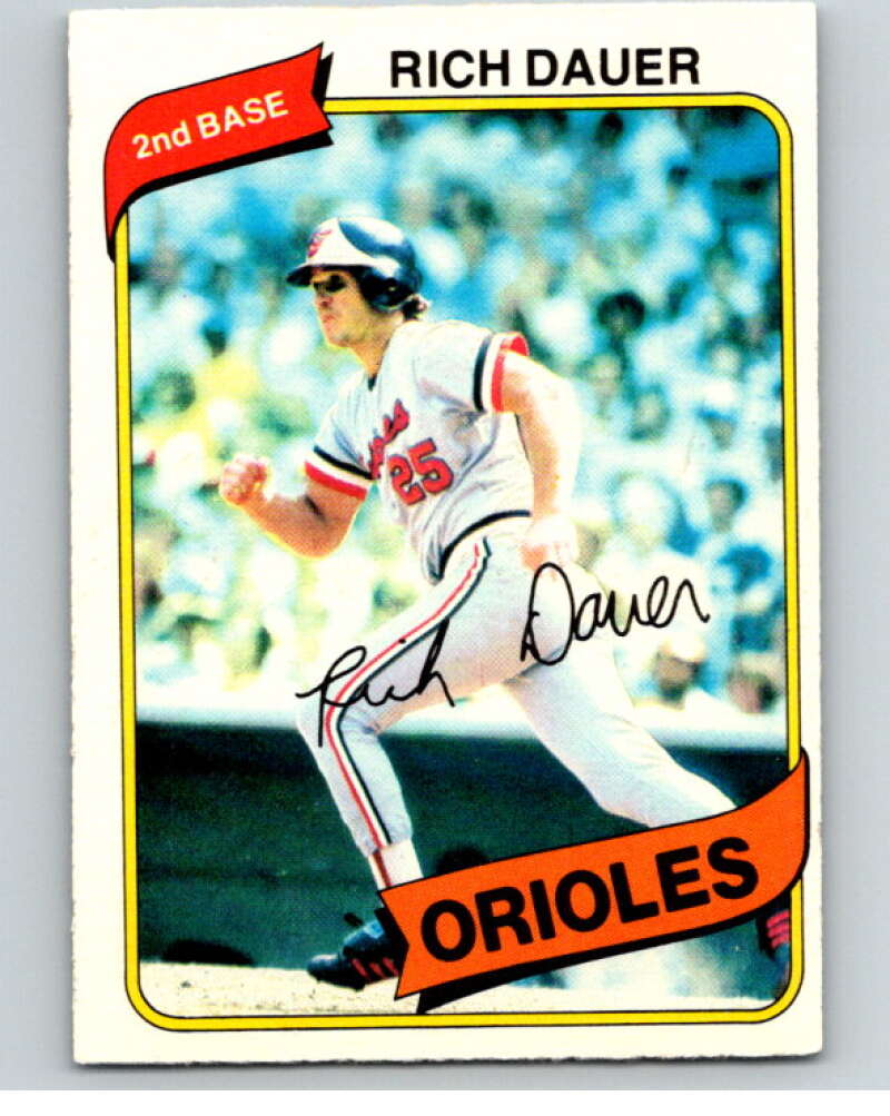1980 O-Pee-Chee #56 Rich Dauer  Baltimore Orioles  V78972 Image 1
