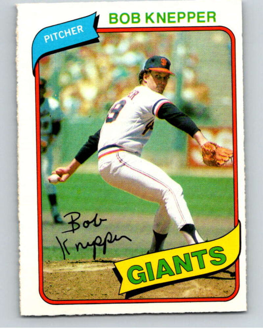 1980 O-Pee-Chee #61 Bob Knepper  San Francisco Giants  V78989 Image 1