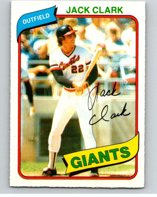 1980 O-Pee-Chee #93 Jack Clark  San Francisco Giants  V79107 Image 1