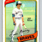 1980 O-Pee-Chee #95 Luis Gomez  Atlanta Braves/ Blue Jays  V79117 Image 1