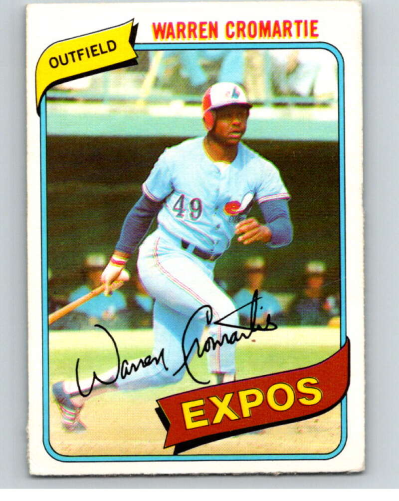 1980 O-Pee-Chee #102 Warren Cromartie  Montreal Expos  V79138 Image 1