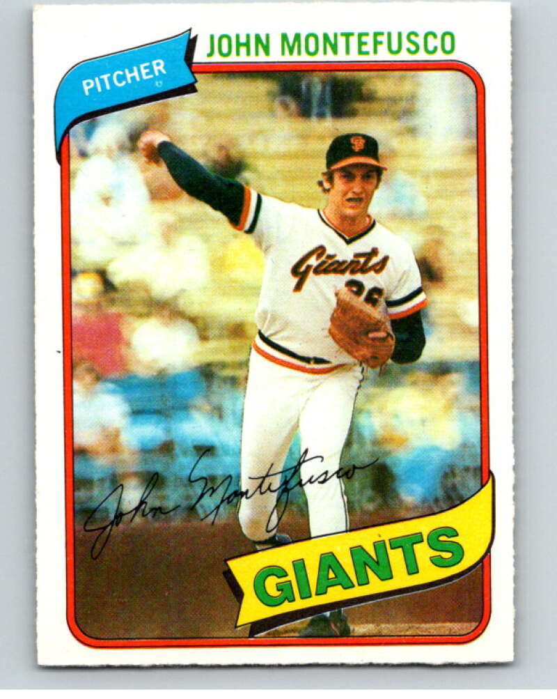 1980 O-Pee-Chee #109 John Montefusco  San Francisco Giants  V79150 Image 1