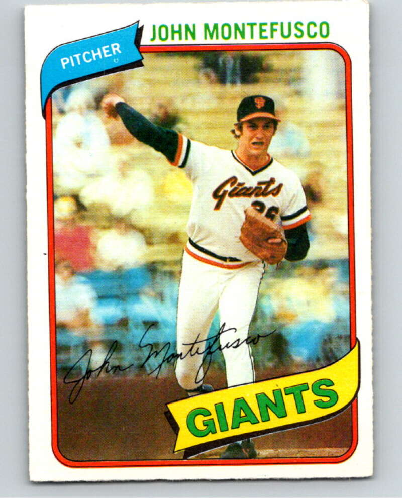 1980 O-Pee-Chee #109 John Montefusco  San Francisco Giants  V79151 Image 1