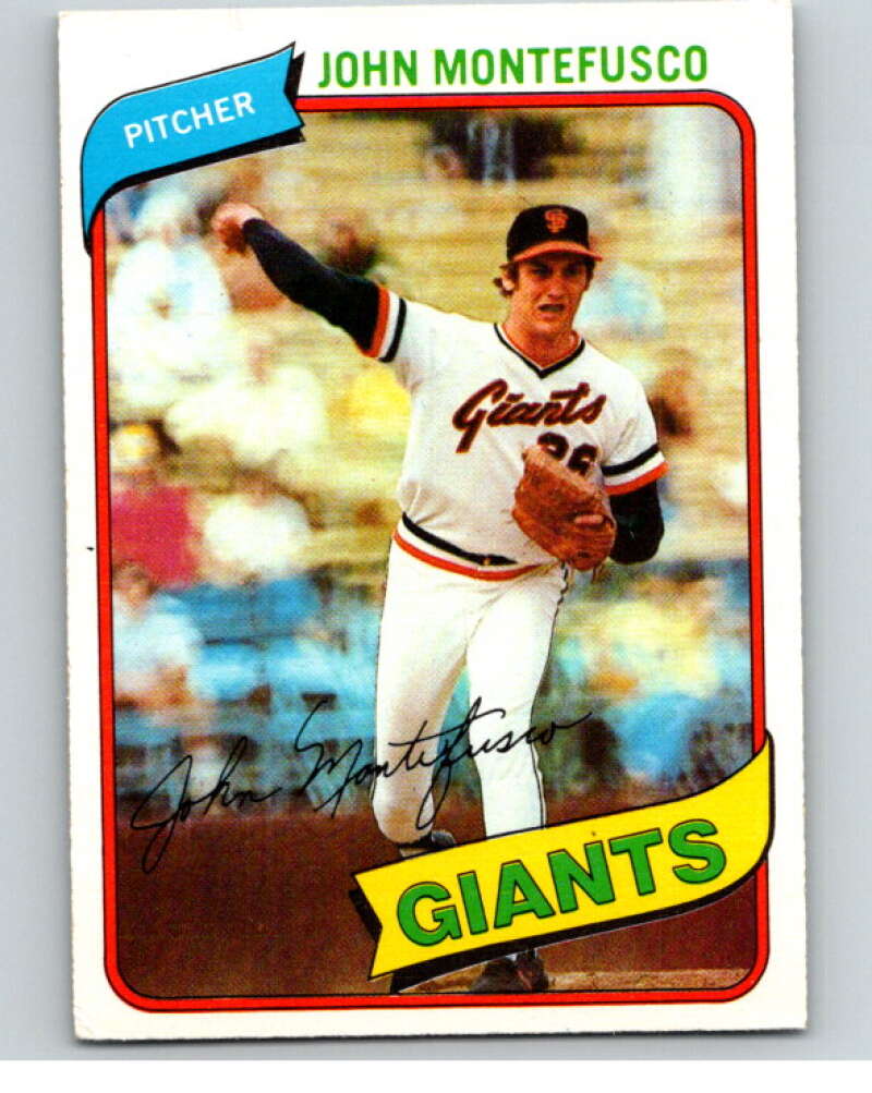 1980 O-Pee-Chee #109 John Montefusco  San Francisco Giants  V79152 Image 1