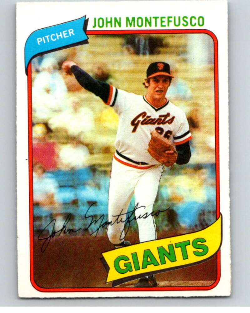 1980 O-Pee-Chee #109 John Montefusco  San Francisco Giants  V79153 Image 1