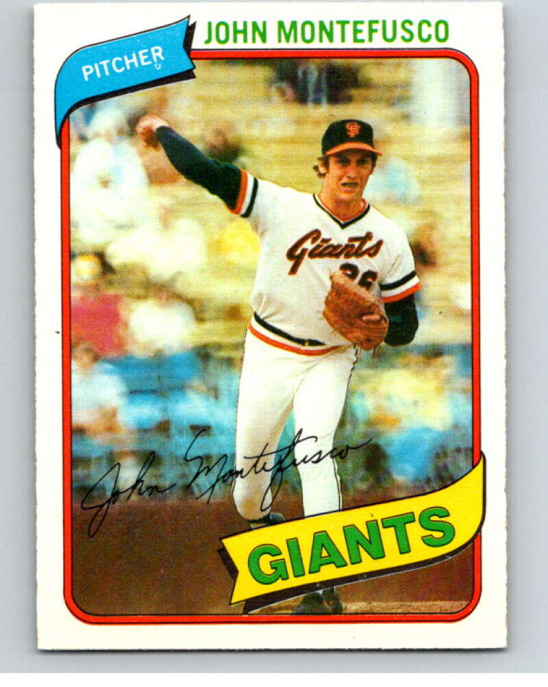 1980 O-Pee-Chee #109 John Montefusco  San Francisco Giants  V79154 Image 1