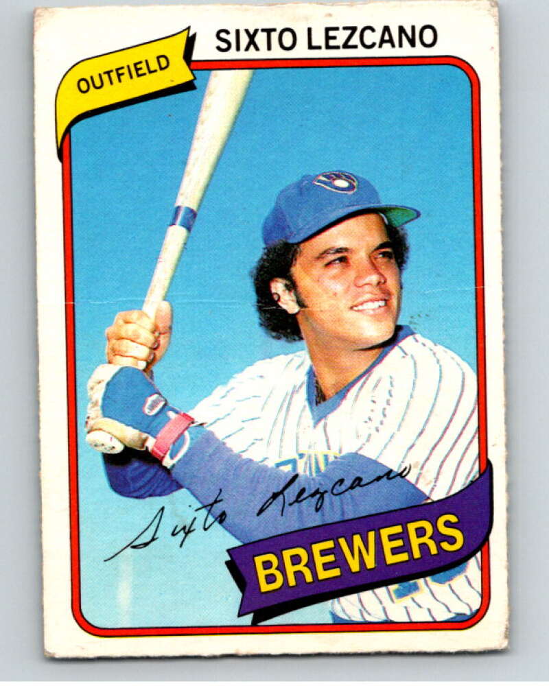 1980 O-Pee-Chee #114 Sixto Lezcano  Milwaukee Brewers  V79162 Image 1