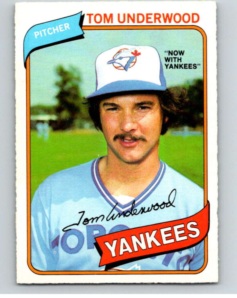 1980 O-Pee-Chee #172 Tom Underwood Yankees/Blue Jays  V79362 Image 1