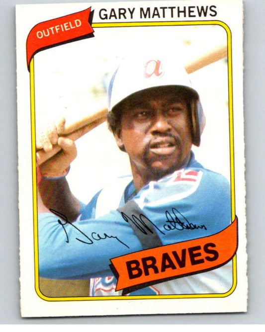 1980 O-Pee-Chee #186 Gary Matthews  Atlanta Braves  V79408 Image 1