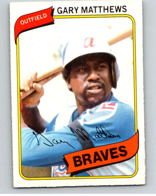 1980 O-Pee-Chee #186 Gary Matthews  Atlanta Braves  V79409 Image 1