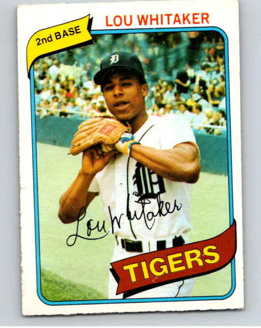 1980 O-Pee-Chee #187 Lou Whitaker  Detroit Tigers  V79410 Image 1