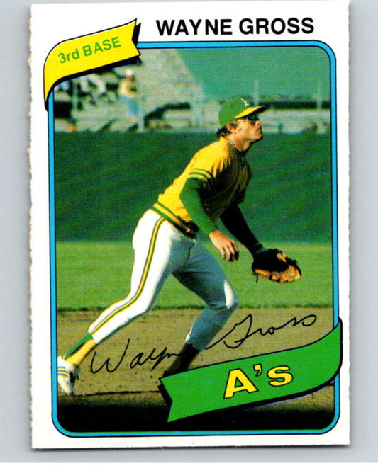 1980 O-Pee-Chee #189 Wayne Gross  Oakland Athletics  V79421 Image 1