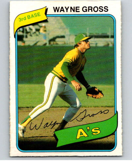 1980 O-Pee-Chee #189 Wayne Gross  Oakland Athletics  V79422 Image 1