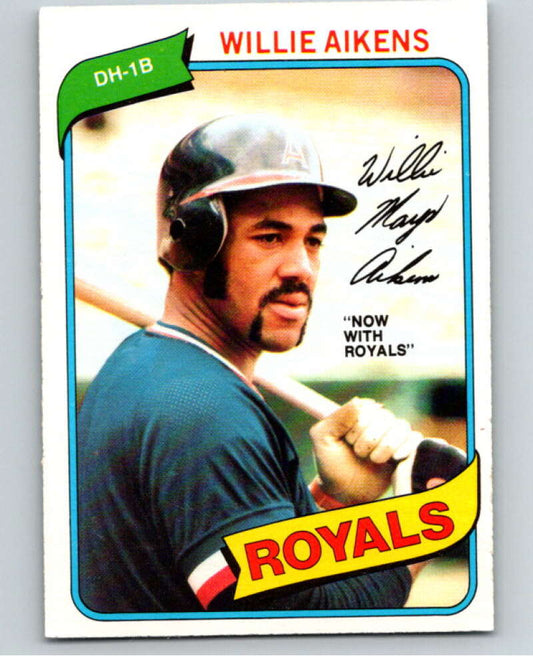 1980 O-Pee-Chee #191 Willie Aikens  Kansas City Royals/Angels  V79428 Image 1