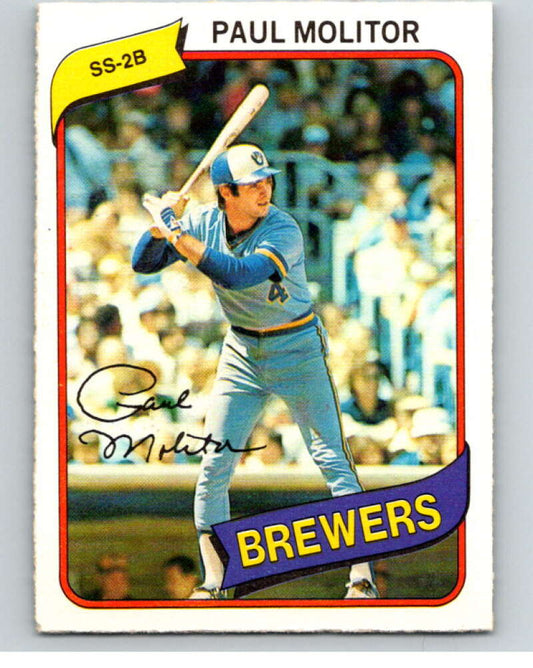 1980 O-Pee-Chee #211 Paul Molitor  Milwaukee Brewers  V79477 Image 1