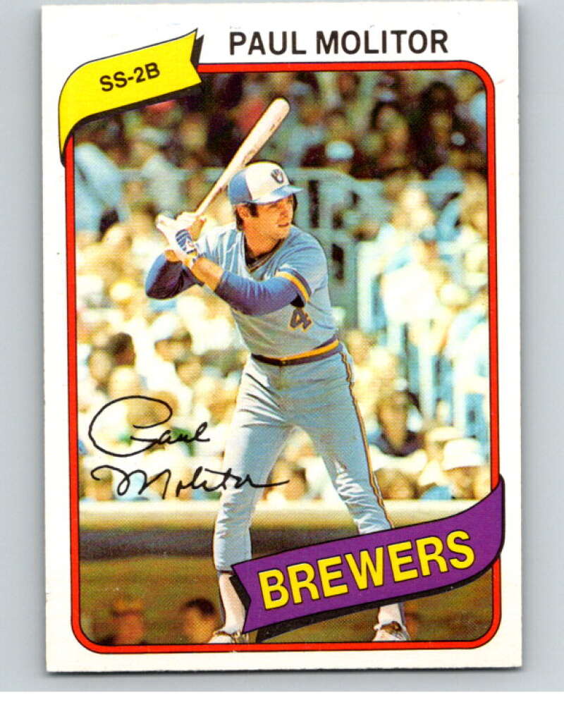 1980 O-Pee-Chee #211 Paul Molitor  Milwaukee Brewers  V79478 Image 1