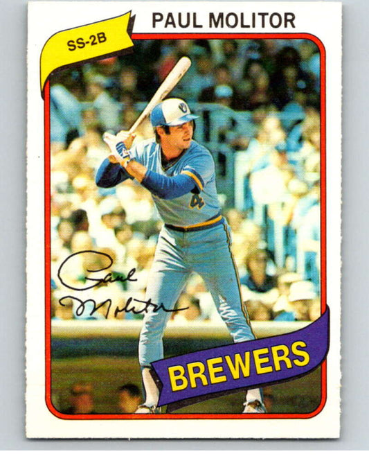 1980 O-Pee-Chee #211 Paul Molitor  Milwaukee Brewers  V79479 Image 1