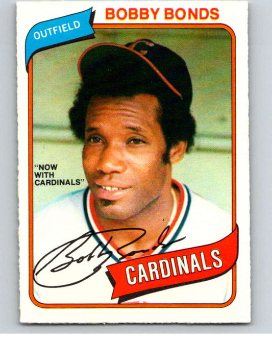 1980 O-Pee-Chee #215 Bobby Bonds Cardinals/Indians  V79492 Image 1