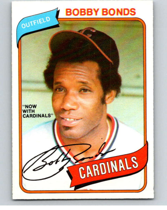 1980 O-Pee-Chee #215 Bobby Bonds Cardinals/Indians  V79493 Image 1