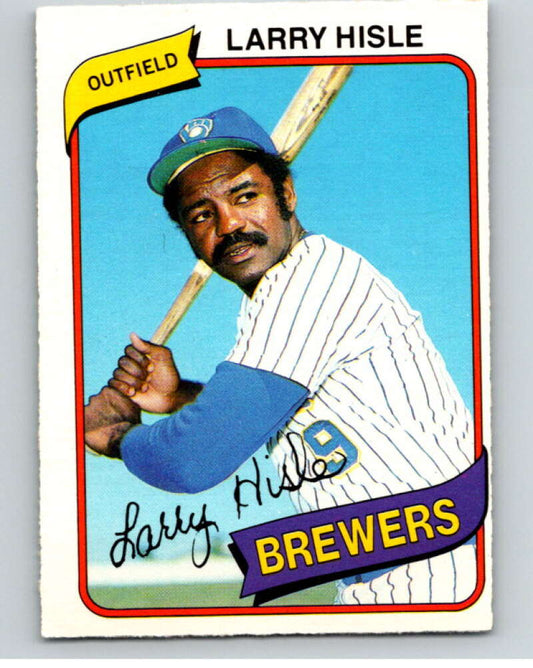 1980 O-Pee-Chee #222 Larry Hisle  Milwaukee Brewers  V79518 Image 1