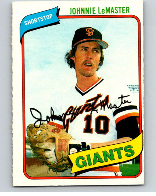 1980 O-Pee-Chee #224 Johnnie LeMaster  San Francisco Giants  V79528 Image 1