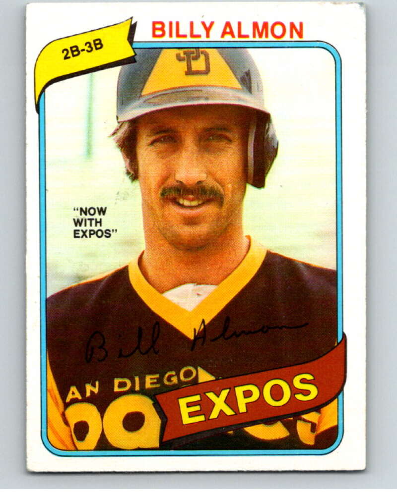 1980 O-Pee-Chee #225 Bill Almon  Montreal Expos/S Padres  V79530 Image 1