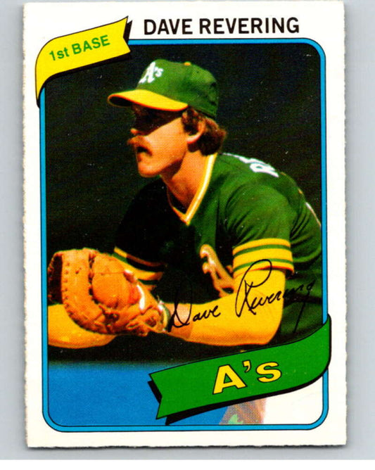 1980 O-Pee-Chee #227 Dave Revering  Oakland Athletics  V79537 Image 1