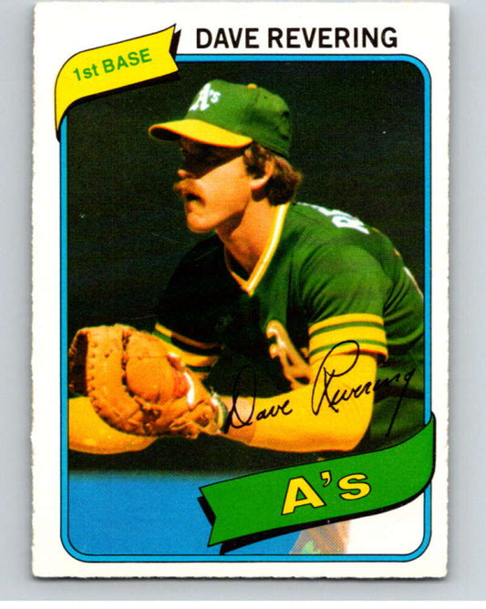 1980 O-Pee-Chee #227 Dave Revering  Oakland Athletics  V79538 Image 1