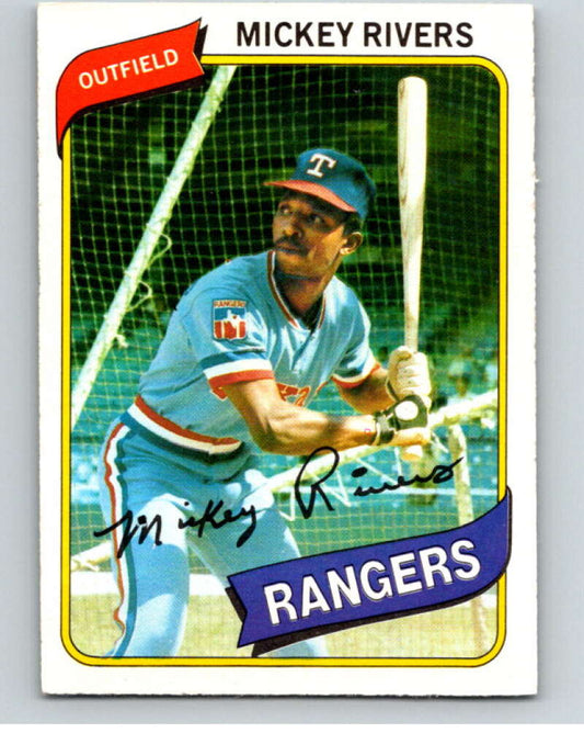 1980 O-Pee-Chee #251 Mickey Rivers  Texas Rangers  V79593 Image 1