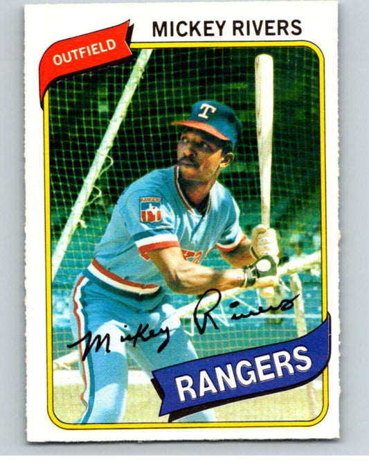1980 O-Pee-Chee #251 Mickey Rivers  Texas Rangers  V79594 Image 1