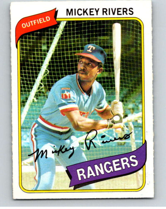 1980 O-Pee-Chee #251 Mickey Rivers  Texas Rangers  V79595 Image 1