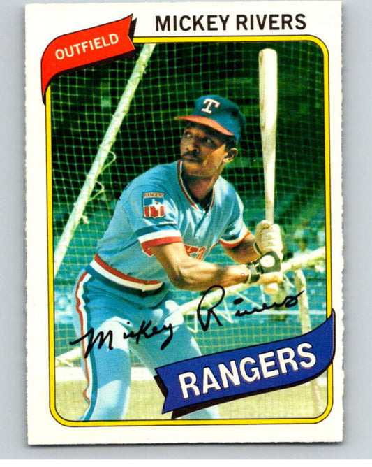 1980 O-Pee-Chee #251 Mickey Rivers  Texas Rangers  V79597 Image 1