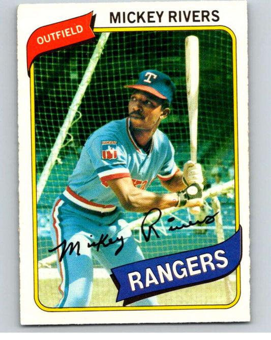 1980 O-Pee-Chee #251 Mickey Rivers  Texas Rangers  V79598 Image 1