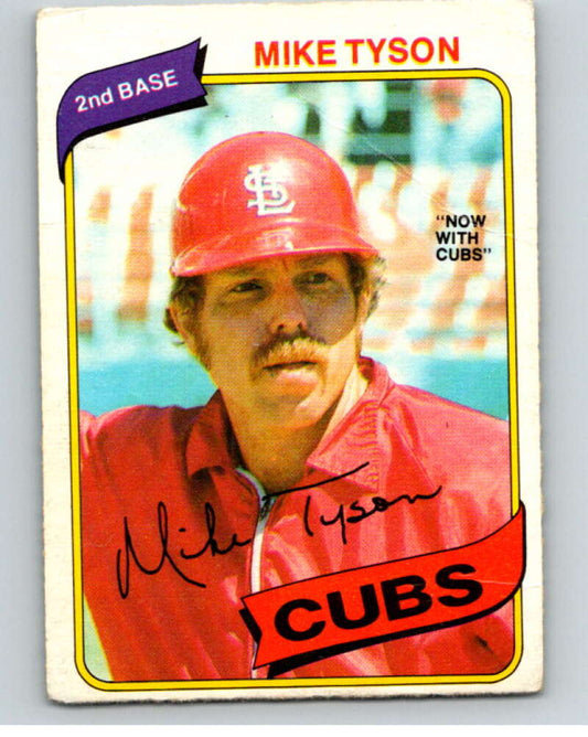 1980 O-Pee-Chee #252 Mike Tyson DP  Chicago Cubs/Cardinals  V79607 Image 1