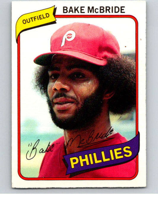 1980 O-Pee-Chee #257 Bake McBride  Philadelphia Phillies  V79625 Image 1
