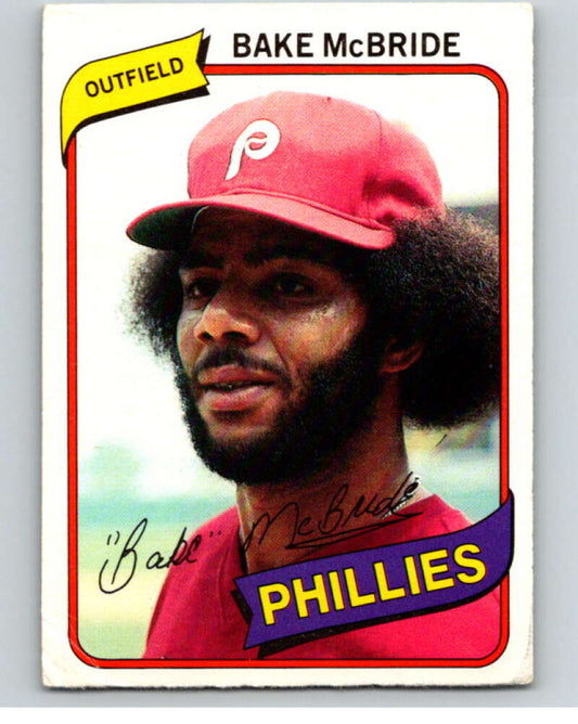 1980 O-Pee-Chee #257 Bake McBride  Philadelphia Phillies  V79626 Image 1