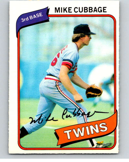 1980 O-Pee-Chee #262 Mike Cubbage  Minnesota Twins  V79640 Image 1