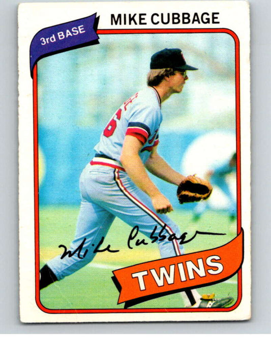 1980 O-Pee-Chee #262 Mike Cubbage  Minnesota Twins  V79641 Image 1