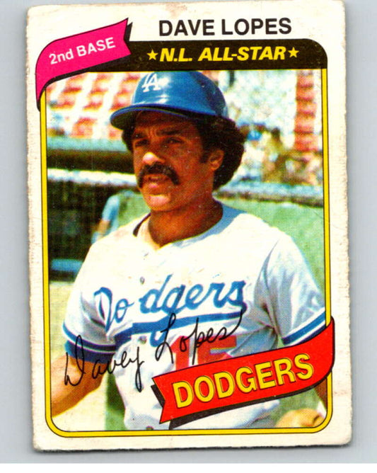 1980 O-Pee-Chee #291 Davey Lopes  Los Angeles Dodgers  V79712 Image 1