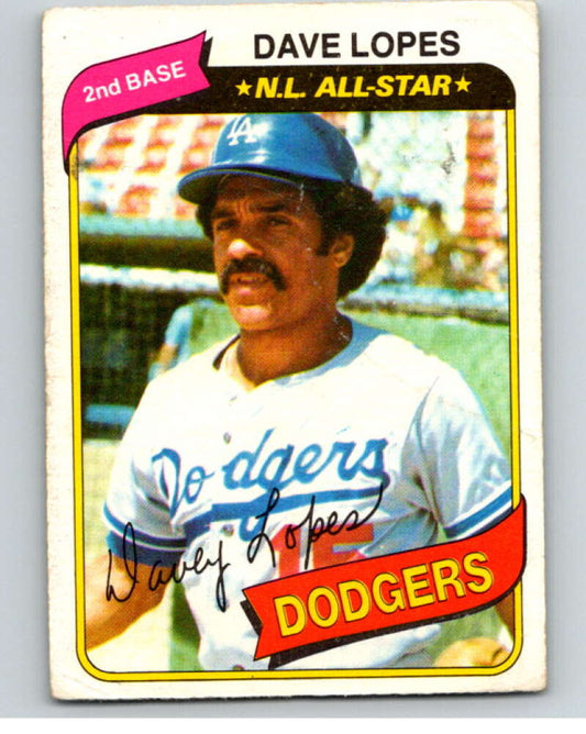 1980 O-Pee-Chee #291 Davey Lopes  Los Angeles Dodgers  V79713 Image 1