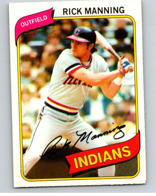1980 O-Pee-Chee #292 Rick Manning  Cleveland Indians  V79714 Image 1