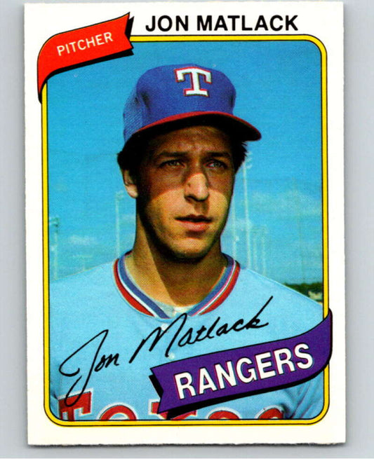 1980 O-Pee-Chee #312 Jon Matlack  Texas Rangers  V79765 Image 1