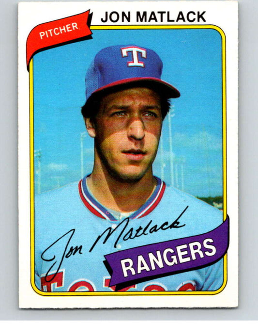 1980 O-Pee-Chee #312 Jon Matlack  Texas Rangers  V79766 Image 1