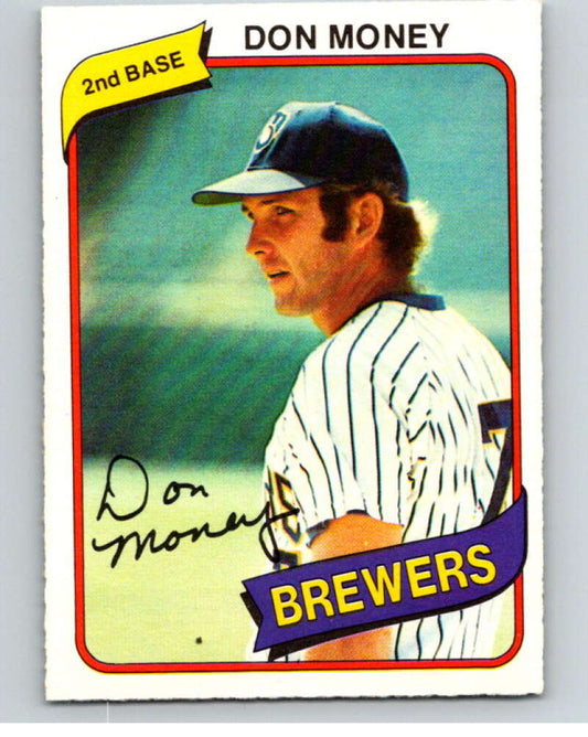 1980 O-Pee-Chee #313 Don Money  Milwaukee Brewers  V79770 Image 1